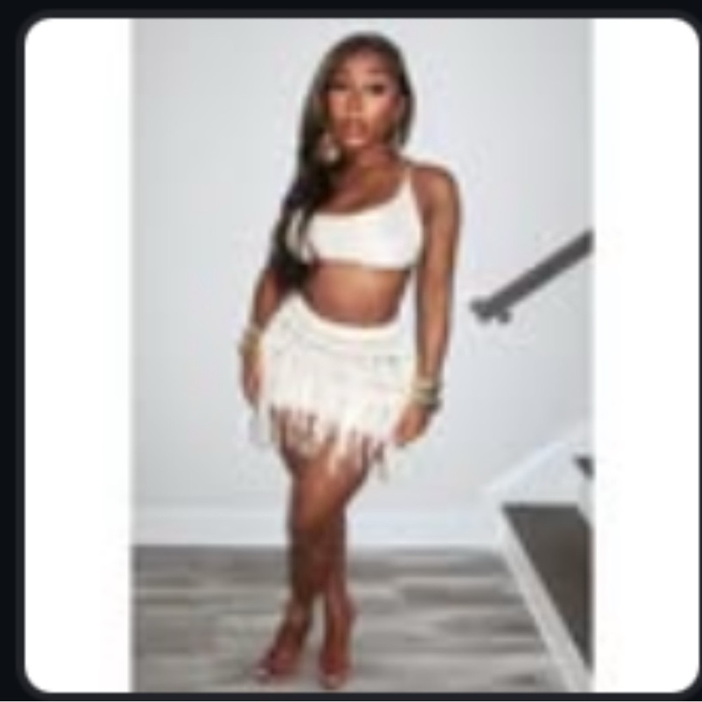 SHEIN Cream Crochet Fringe Set